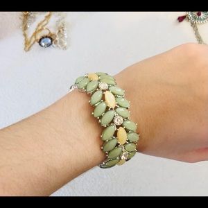 Mint rhinestone bracelet
